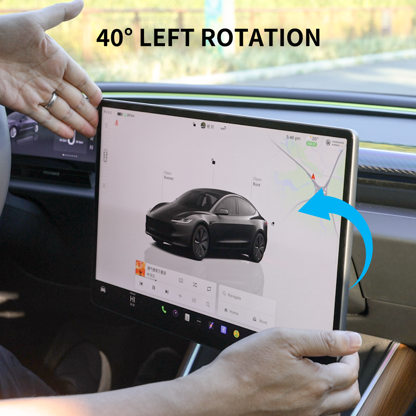Keep Original Screen Height Swivel Mount Kit for Tesla Model 3/Y