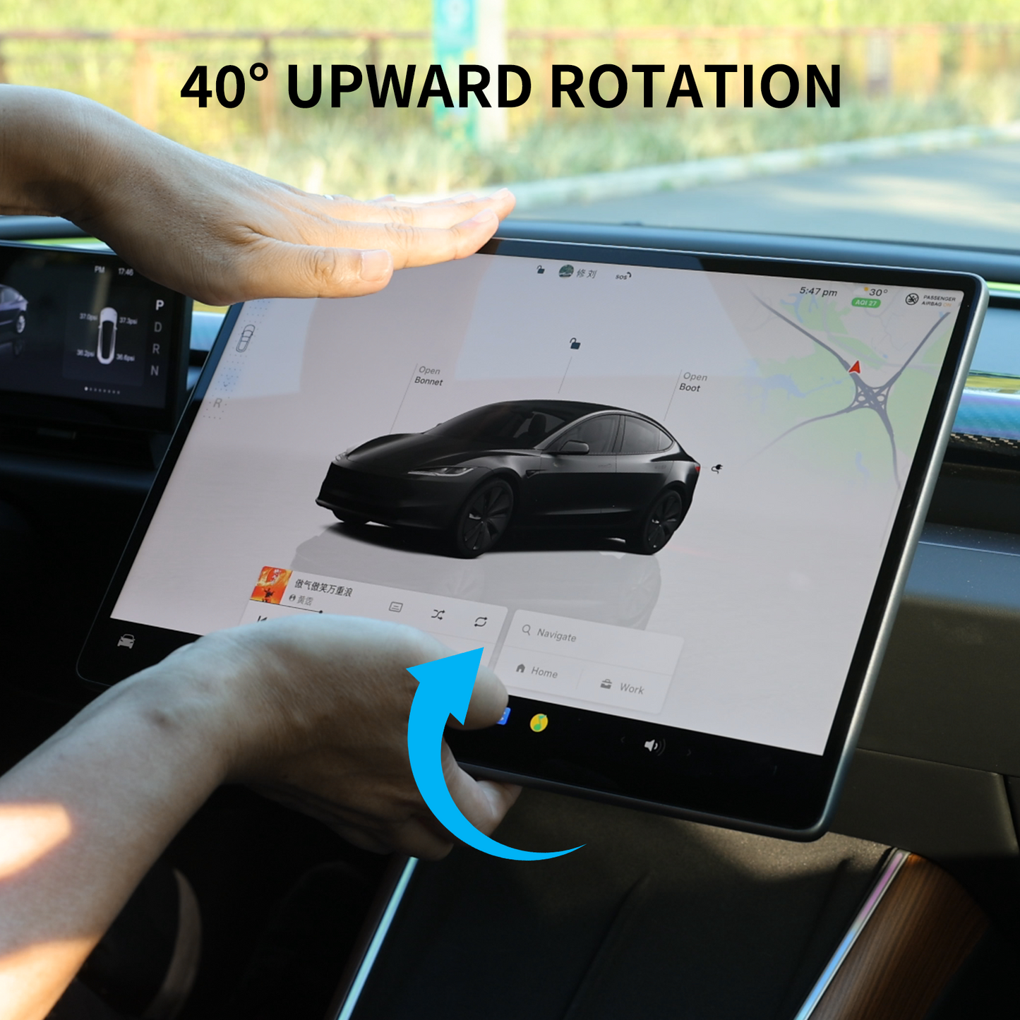 Keep Original Screen Height Swivel Mount Kit for Tesla Model 3/Y