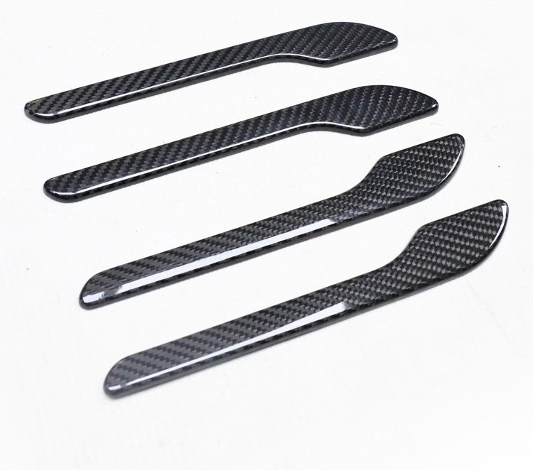 Real Carbon Fiber Door Handle Cover for Model 3/Y