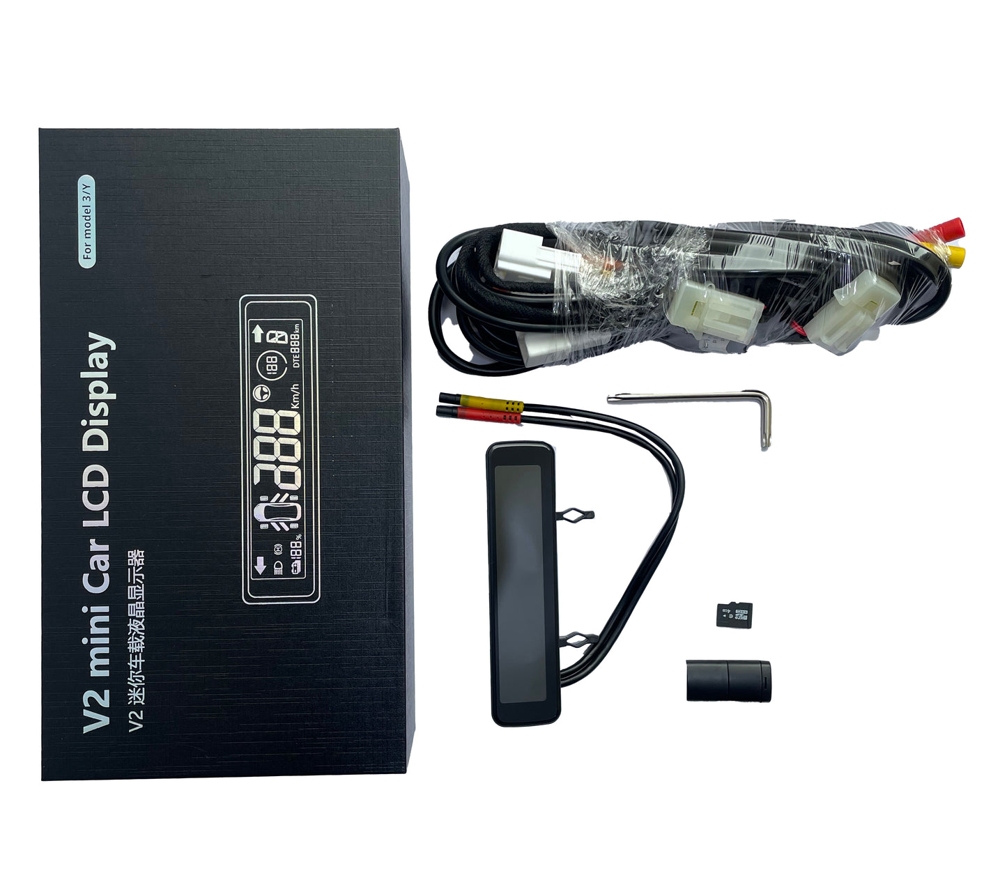 3.9-inch Mini Instrument Cluster HUD Display for Tesla Model 3/Y