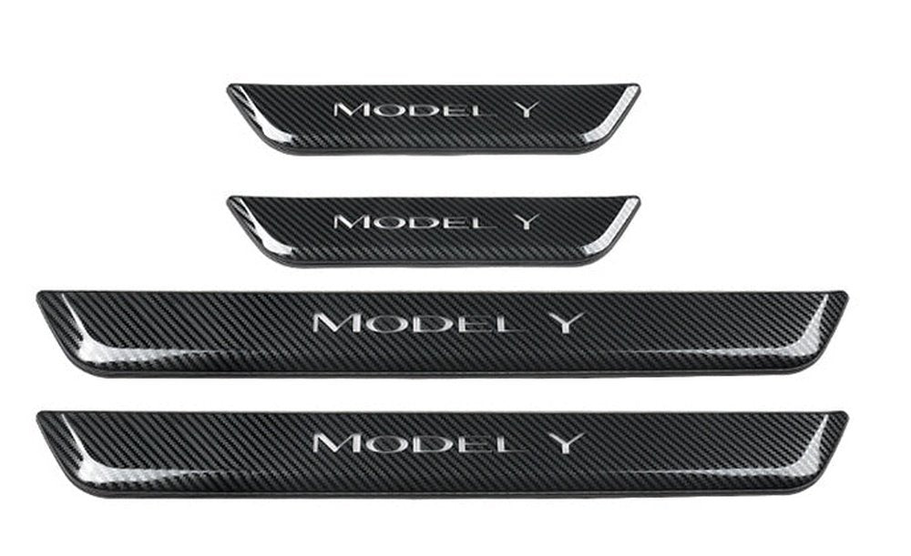 Door Sill Protector with LED Light for Tesla Model 3/Y