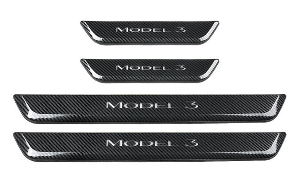 Door Sill Protector with LED Light for Tesla Model 3/Y
